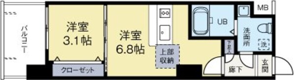 箱崎宮前駅 徒歩11分 17階の物件間取画像